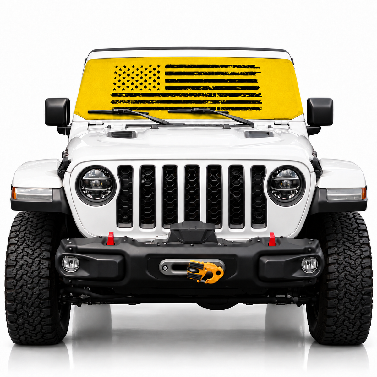 Jeep Distressed Tactical Flag Yellow