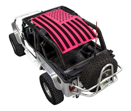 SPIDERWEBSHADE Jeep Wrangler LJ Tactical Flag Solid Pink 2004–2006