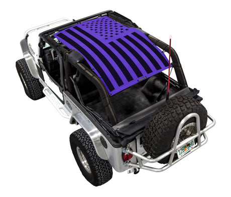 SPIDERWEBSHADE Jeep Wrangler LJ Tactical Flag Solid Purple 2004–2006