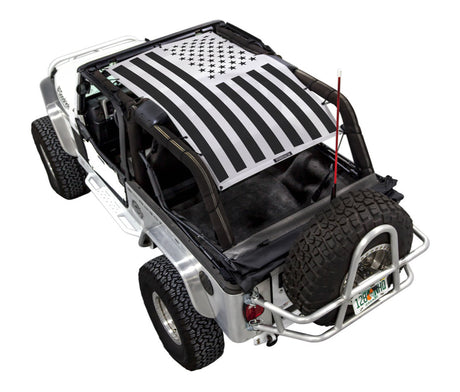 SPIDERWEBSHADE Jeep Wrangler LJ Tactical Flag Solid White 2004–2006