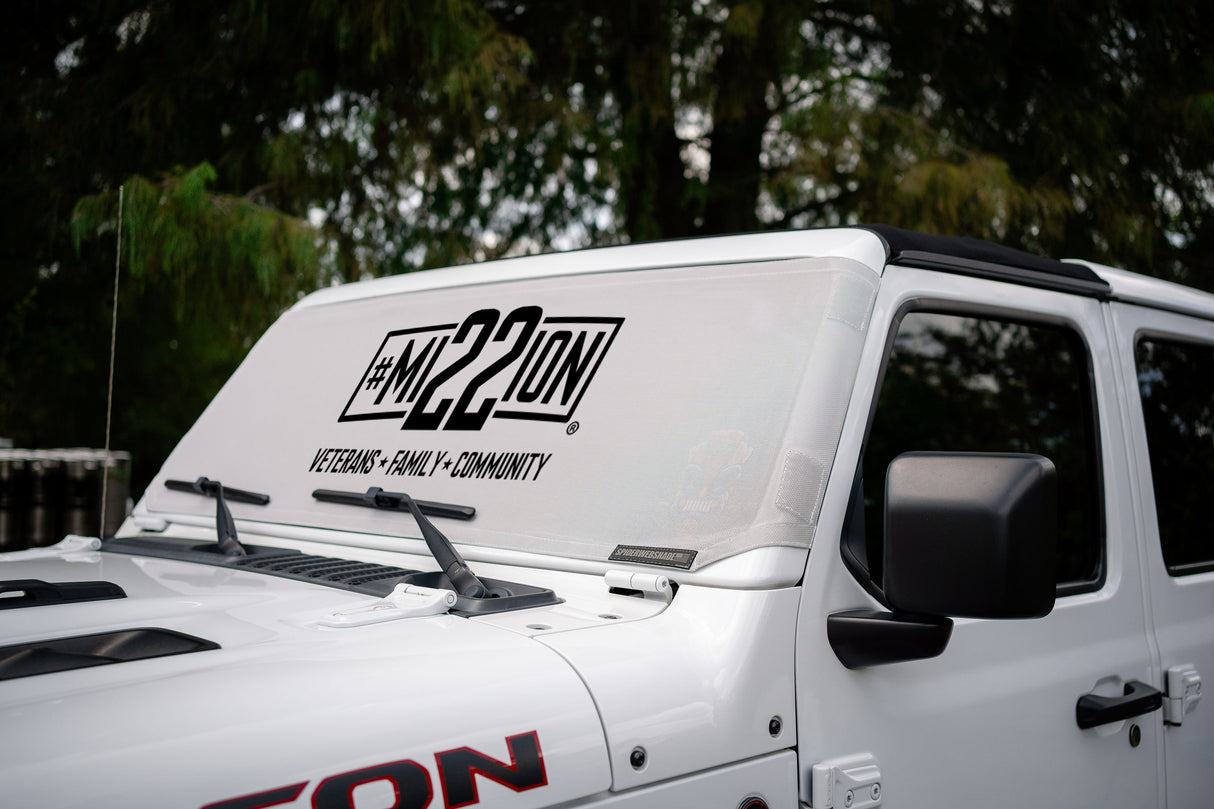 Mission 22 x SPIDERWEBSHADE Jeep Wrangler and Jeep Gladiator Solar Shield (2007-2026)