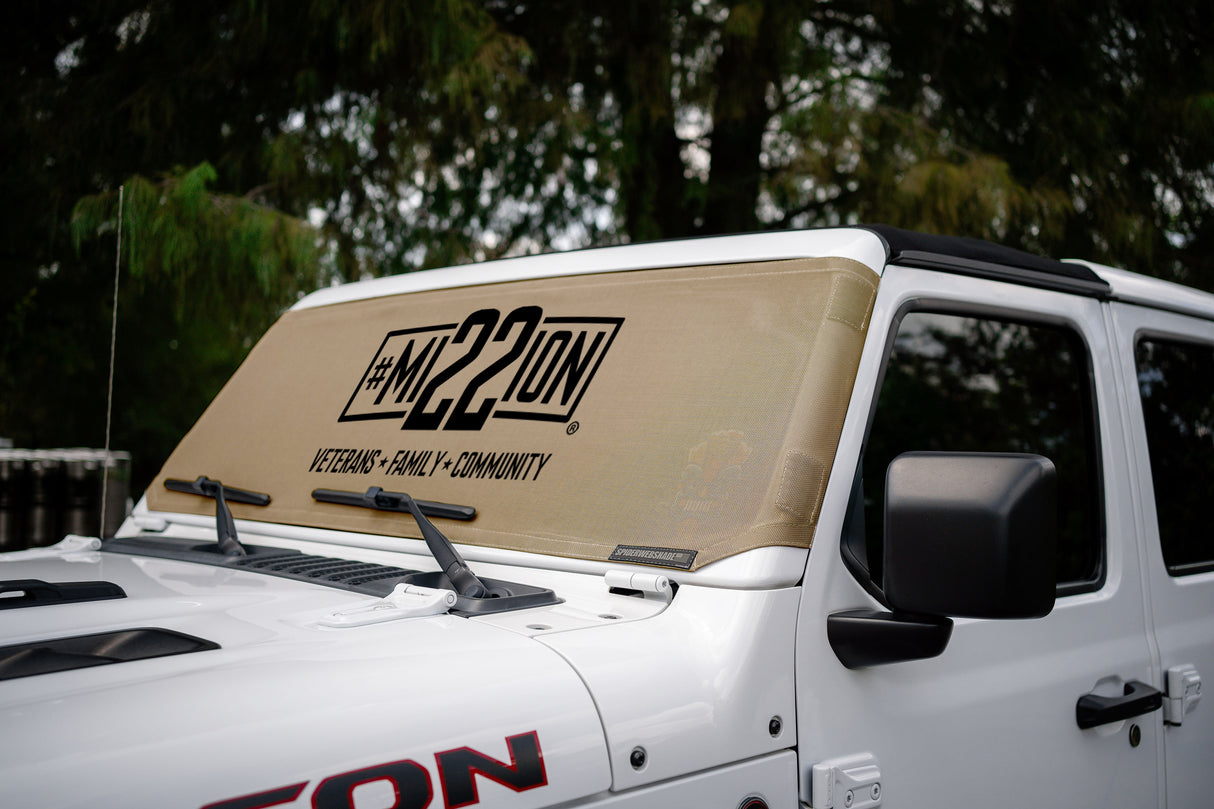 Mission 22 x SPIDERWEBSHADE Jeep Wrangler and Jeep Gladiator Solar Shield (2007-2026)