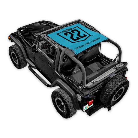 Mission 22 x SPIDERWEBSHADE Jeep Wrangler TJ/YJ Krawler 2-Door Shade Top (1987-1996)