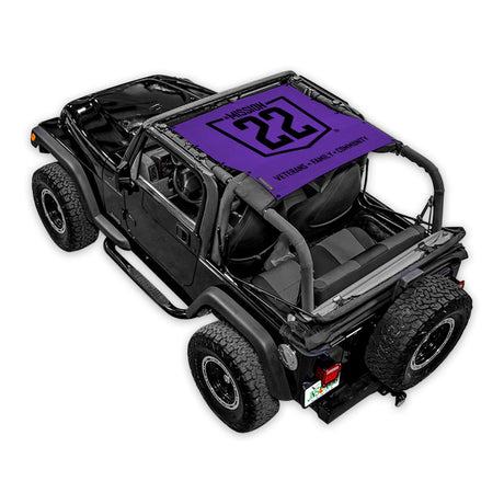 Mission 22 x SPIDERWEBSHADE Jeep Wrangler TJ/YJ Krawler 2-Door Shade Top (1987-1996)