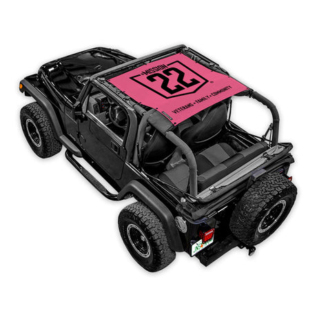 Mission 22 x SPIDERWEBSHADE Jeep Wrangler TJ/YJ Krawler 2-Door Shade Top (1987-1996)