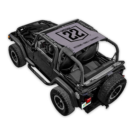 Mission 22 x SPIDERWEBSHADE Jeep Wrangler TJ/YJ Krawler 2-Door Shade Top (1987-1996)