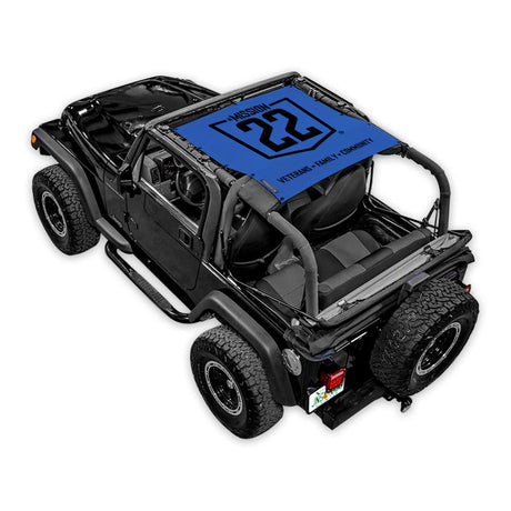Mission 22 x SPIDERWEBSHADE Jeep Wrangler TJ/YJ Krawler 2-Door Shade Top (1987-1996)