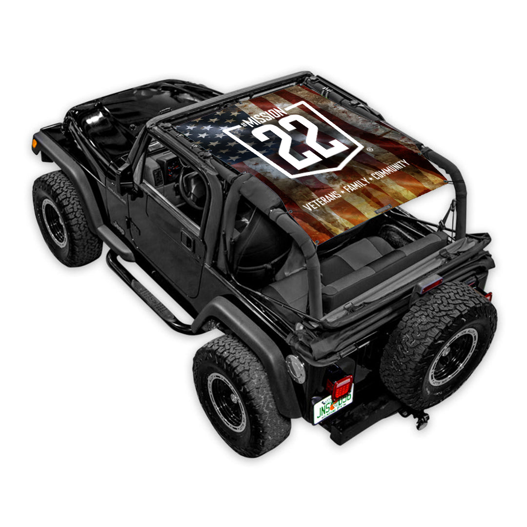 Mission 22 x SPIDERWEBSHADE Jeep Wrangler TJ Shade Top (1997-2006)