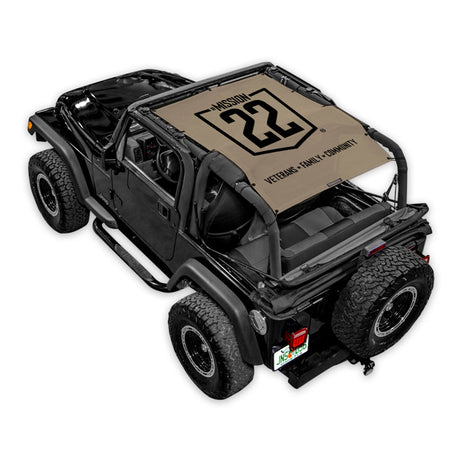 Mission 22 x SPIDERWEBSHADE Jeep Wrangler TJ Shade Top (1997-2006)