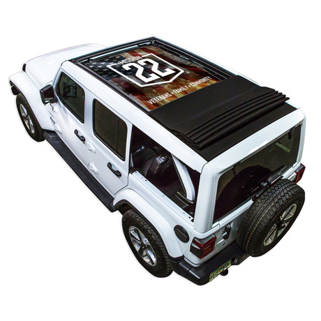 Mission 22 x SPIDERWEBSHADE Jeep Wrangler JLU Sky One Touch Power Top Shade Top (2018-2026)