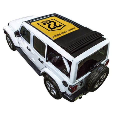 Mission 22 x SPIDERWEBSHADE Jeep Wrangler JLU Sky One Touch Power Top Shade Top (2018-2026)