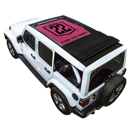 Mission 22 x SPIDERWEBSHADE Jeep Wrangler JLU Sky One Touch Power Top Shade Top (2018-2026)