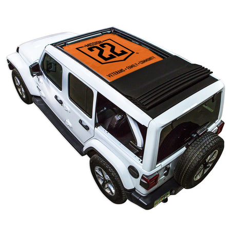 Mission 22 x SPIDERWEBSHADE Jeep Wrangler JLU Sky One Touch Power Top Shade Top (2018-2026)