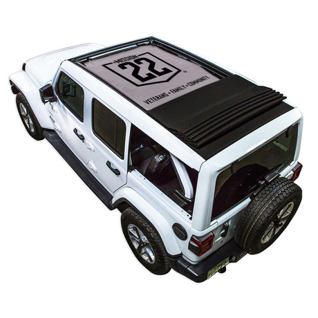 Mission 22 x SPIDERWEBSHADE Jeep Wrangler JLU Sky One Touch Power Top Shade Top (2018-2026)