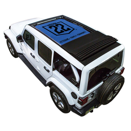 Mission 22 x SPIDERWEBSHADE Jeep Wrangler JLU Sky One Touch Power Top Shade Top (2018-2026)