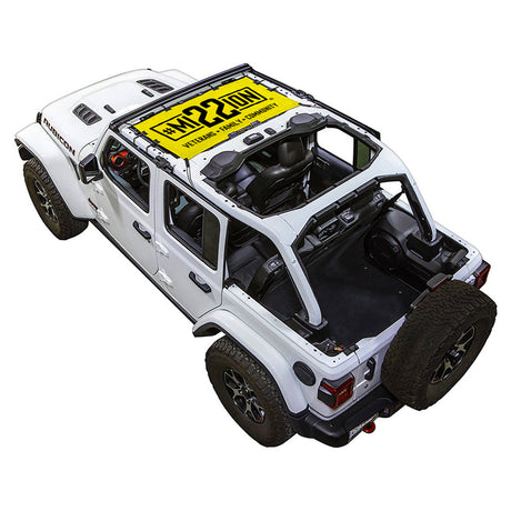 Mission 22 x SPIDERWEBSHADE Jeep Wrangler JLU 4-Door Shade Top (2018-2026)