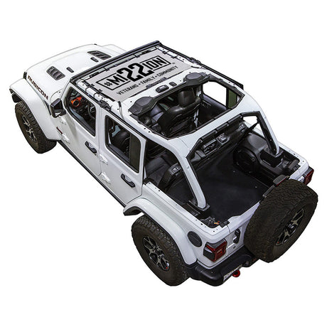 Mission 22 x SPIDERWEBSHADE Jeep Wrangler JLU 4-Door Shade Top (2018-2026)