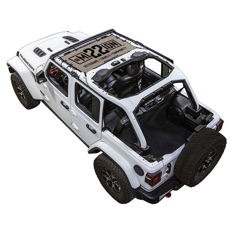 Mission 22 x SPIDERWEBSHADE Jeep Wrangler JLU 4-Door Shade Top (2018-2026)