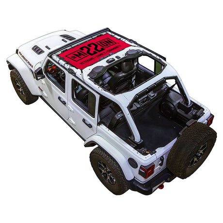 Mission 22 x SPIDERWEBSHADE Jeep Wrangler JLU 4-Door Shade Top (2018-2026)