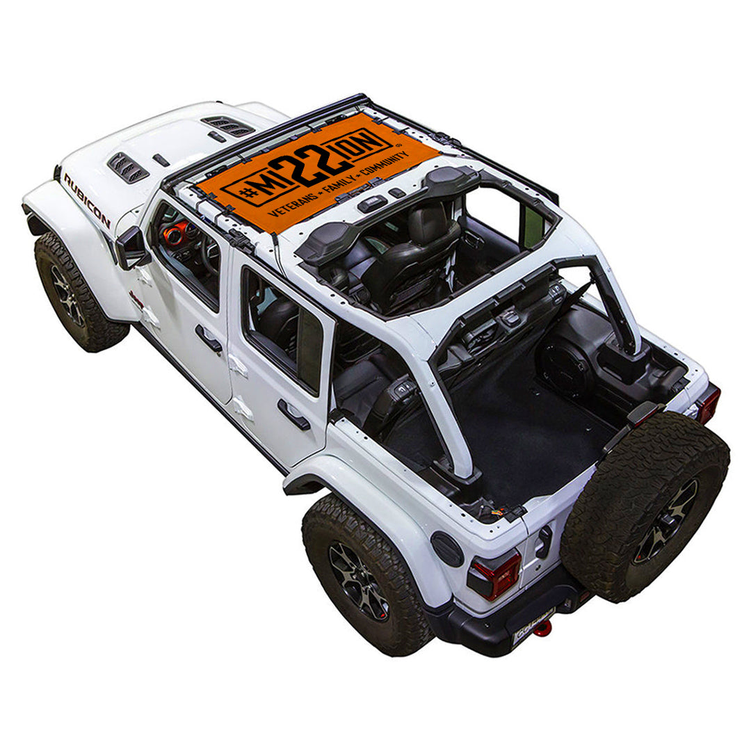 Mission 22 x SPIDERWEBSHADE Jeep Wrangler JLU 4-Door Shade Top (2018-2026)