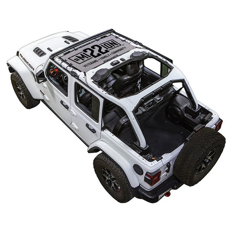 Mission 22 x SPIDERWEBSHADE Jeep Wrangler JLU 4-Door Shade Top (2018-2026)