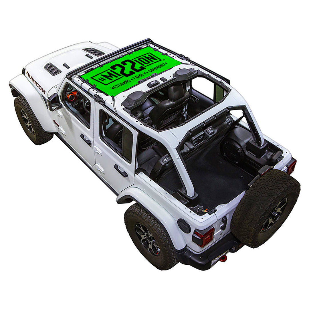 Mission 22 x SPIDERWEBSHADE Jeep Wrangler JLU 4-Door Shade Top (2018-2026)