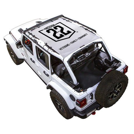 Mission 22 x SPIDERWEBSHADE Jeep Wrangler JLU 4-Door Shade Top (2018-2026)