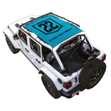 Mission 22 x SPIDERWEBSHADE Jeep Wrangler JLU 4-Door Shade Top (2018-2026)
