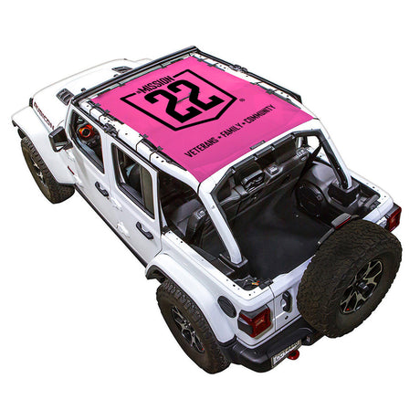 Mission 22 x SPIDERWEBSHADE Jeep Wrangler JLU 4-Door Shade Top (2018-2026)