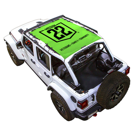 Mission 22 x SPIDERWEBSHADE Jeep Wrangler JLU 4-Door Shade Top (2018-2026)