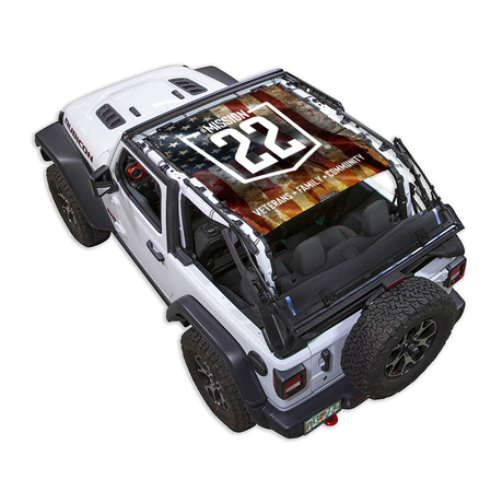 Mission 22 x SPIDERWEBSHADE Jeep Wrangler JL 2-Door Shade Top (2018-2026)