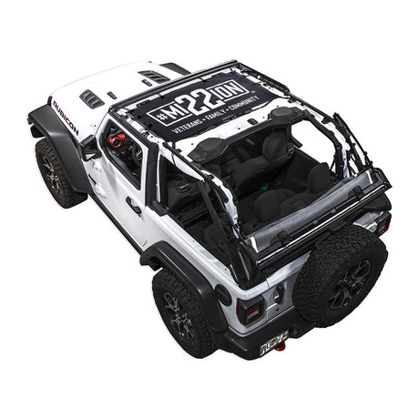 Mission 22 x SPIDERWEBSHADE Jeep Wrangler JL 2-Door Shade Top (2018-2026)