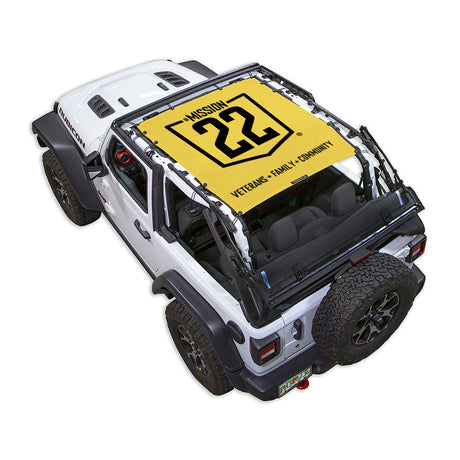 Mission 22 x SPIDERWEBSHADE Jeep Wrangler JL 2-Door Shade Top (2018-2026)