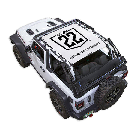 Mission 22 x SPIDERWEBSHADE Jeep Wrangler JL 2-Door Shade Top (2018-2026)