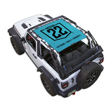Mission 22 x SPIDERWEBSHADE Jeep Wrangler JL 2-Door Shade Top (2018-2026)
