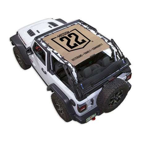 Mission 22 x SPIDERWEBSHADE Jeep Wrangler JL 2-Door Shade Top (2018-2026)