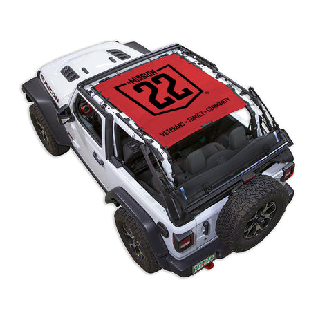 Mission 22 x SPIDERWEBSHADE Jeep Wrangler JL 2-Door Shade Top (2018-2026)
