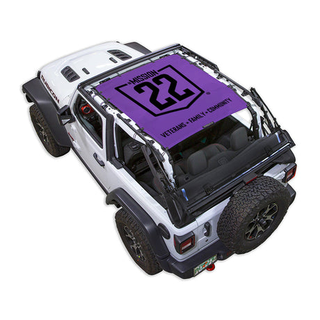 Mission 22 x SPIDERWEBSHADE Jeep Wrangler JL 2-Door Shade Top (2018-2026)