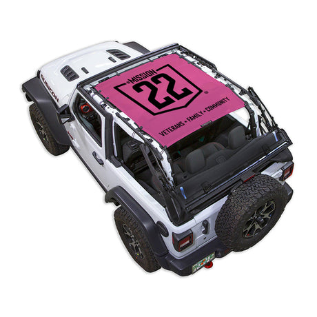 Mission 22 x SPIDERWEBSHADE Jeep Wrangler JL 2-Door Shade Top (2018-2026)