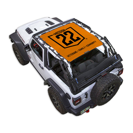 Mission 22 x SPIDERWEBSHADE Jeep Wrangler JL 2-Door Shade Top (2018-2026)