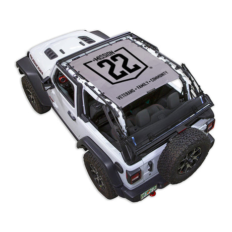 Mission 22 x SPIDERWEBSHADE Jeep Wrangler JL 2-Door Shade Top (2018-2026)