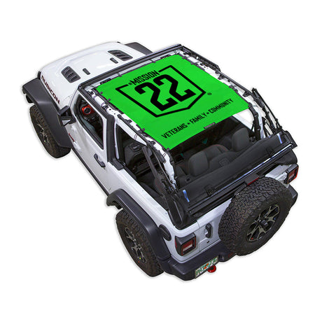 Mission 22 x SPIDERWEBSHADE Jeep Wrangler JL 2-Door Shade Top (2018-2026)