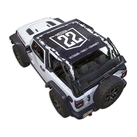 Mission 22 x SPIDERWEBSHADE Jeep Wrangler JL 2-Door Shade Top (2018-2026)