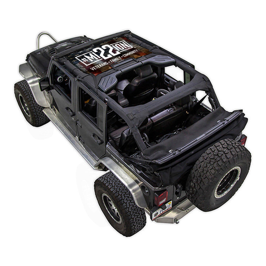 Mission 22 x SPIDERWEBSHADE Jeep Wrangler JKU 4-Door Shade Top (2007-2017)