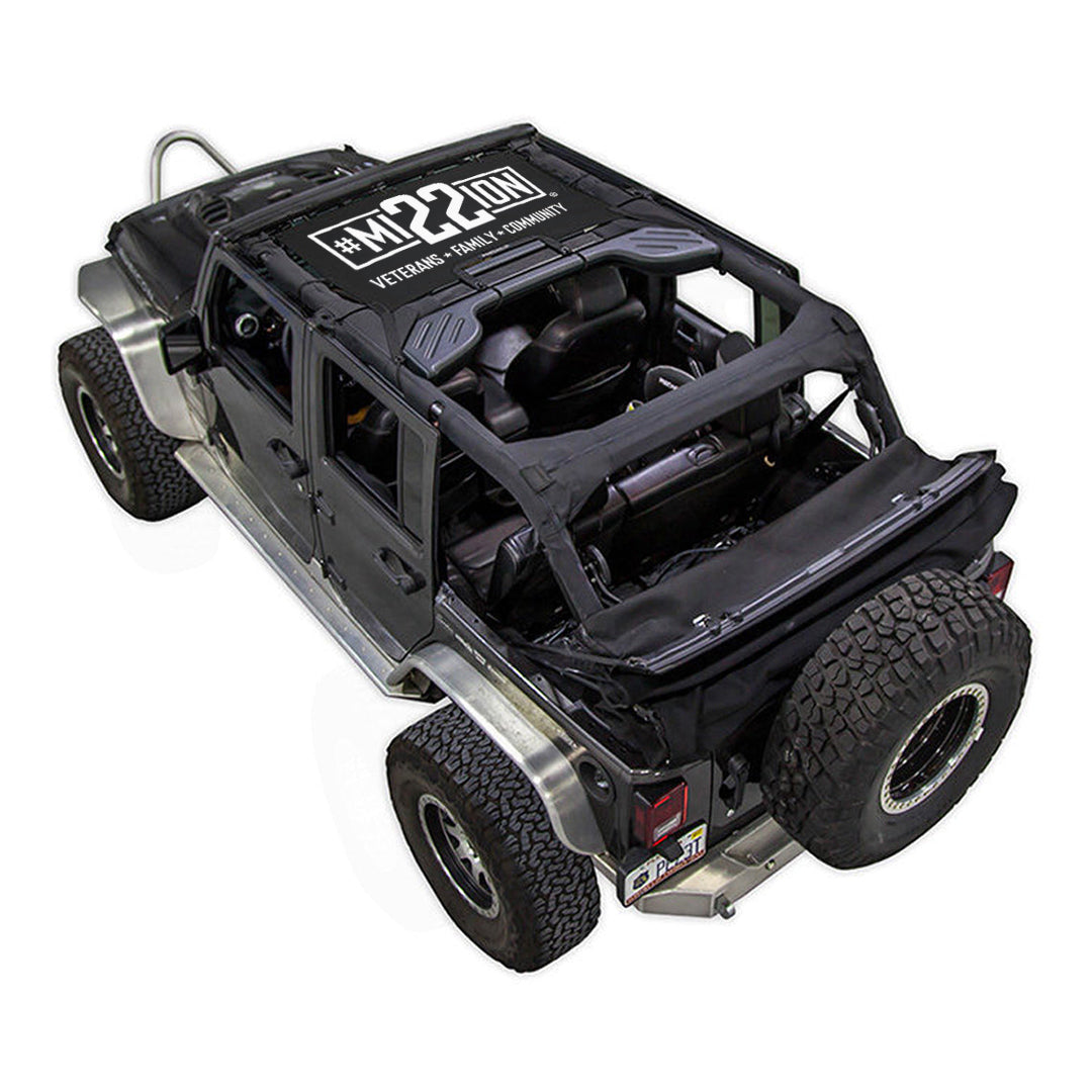 Mission 22 x SPIDERWEBSHADE Jeep Wrangler JKU 4-Door Shade Top (2007-2017)