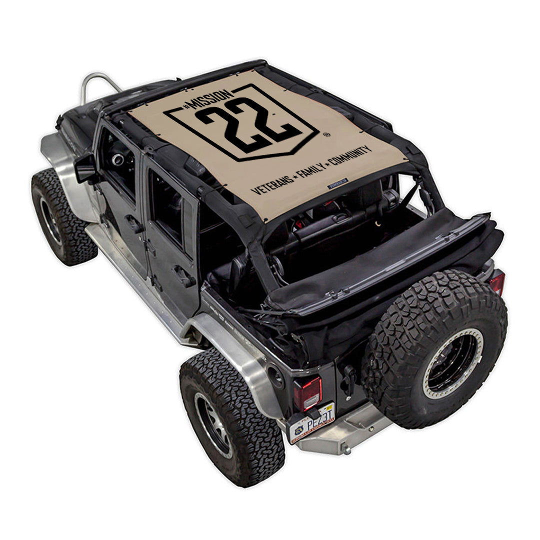 Mission 22 x SPIDERWEBSHADE Jeep Wrangler JKU 4-Door Shade Top (2007-2017)