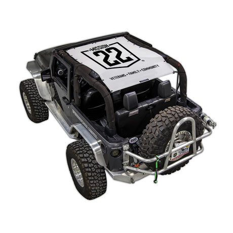 Mission 22 x SPIDERWEBSHADE Jeep Wrangler JK 2-Door Shade Top (2007-2017)