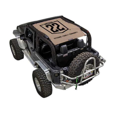 Mission 22 x SPIDERWEBSHADE Jeep Wrangler JK 2-Door Shade Top (2007-2017)