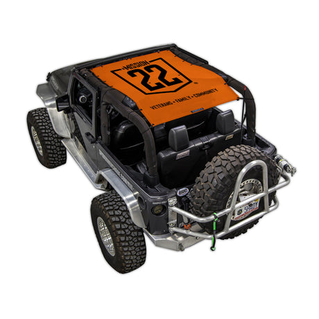 Mission 22 x SPIDERWEBSHADE Jeep Wrangler JK 2-Door Shade Top (2007-2017)