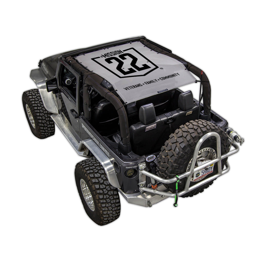 Mission 22 x SPIDERWEBSHADE Jeep Wrangler JK 2-Door Shade Top (2007-2017)
